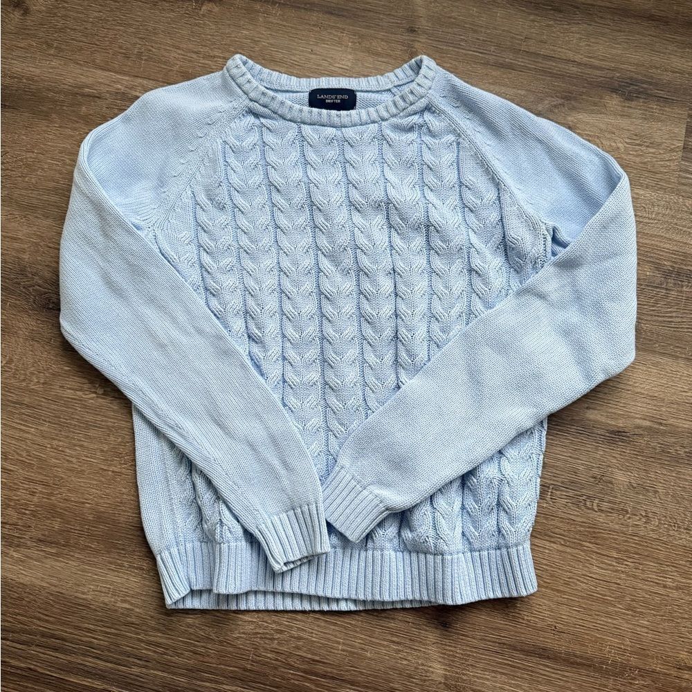 Light Blue Cable Knit Sweater
